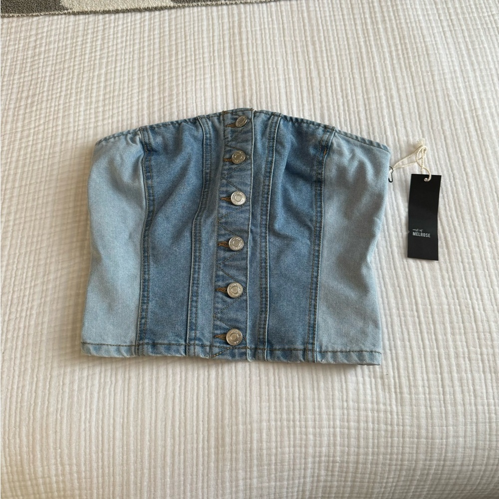 Denim Tube Top